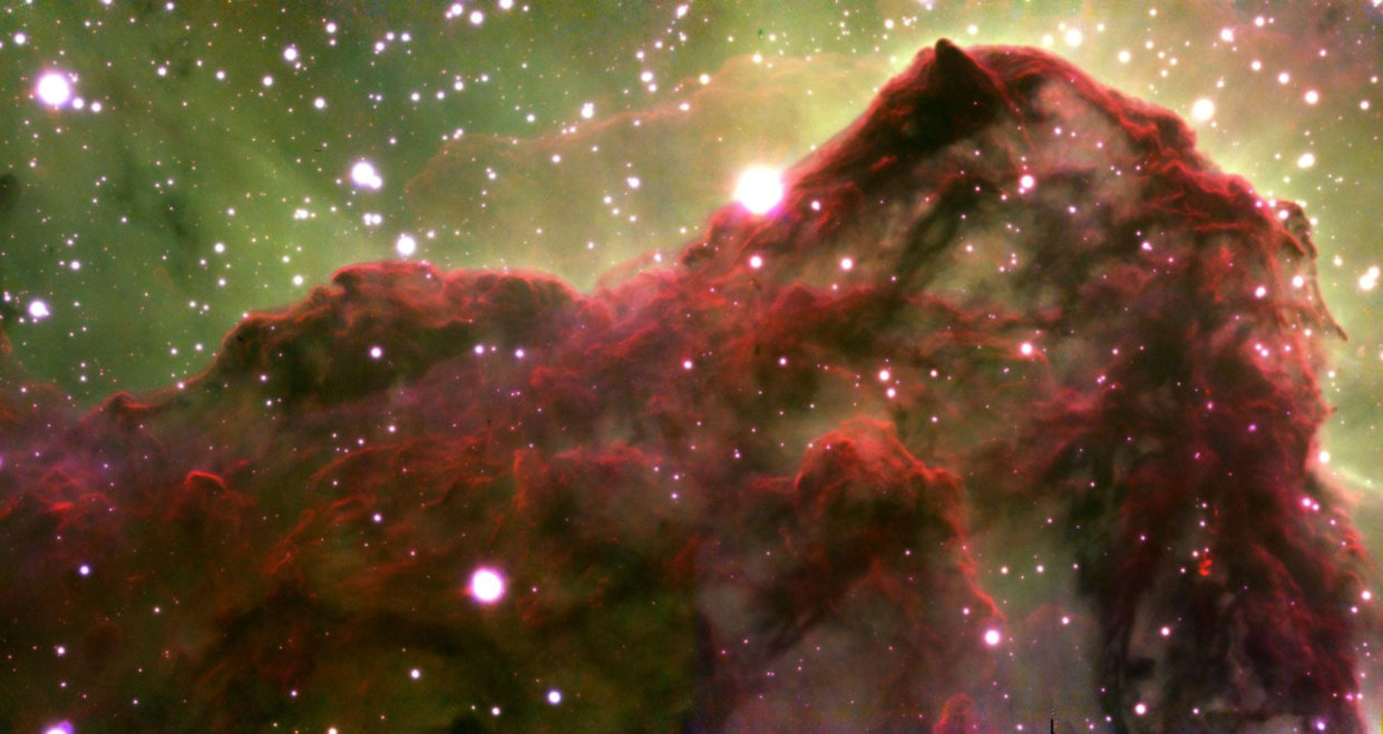 The image shows a molecular cloud where stars are born (Rice University) 