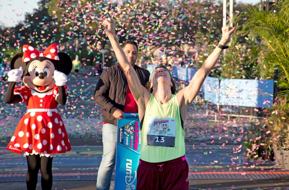 Runners take their marks at the 2023 Walt Disney World Marathon, the final event during the four-day Walt Disney World Marathon Weekend on January 8, 2023 in Lake Buena Vista, Fla. This year’s event honored the 30th annual race weekend with throwback theming, characters, and nostalgic nods to the race’s early years. (Gregg Newton, photographer)