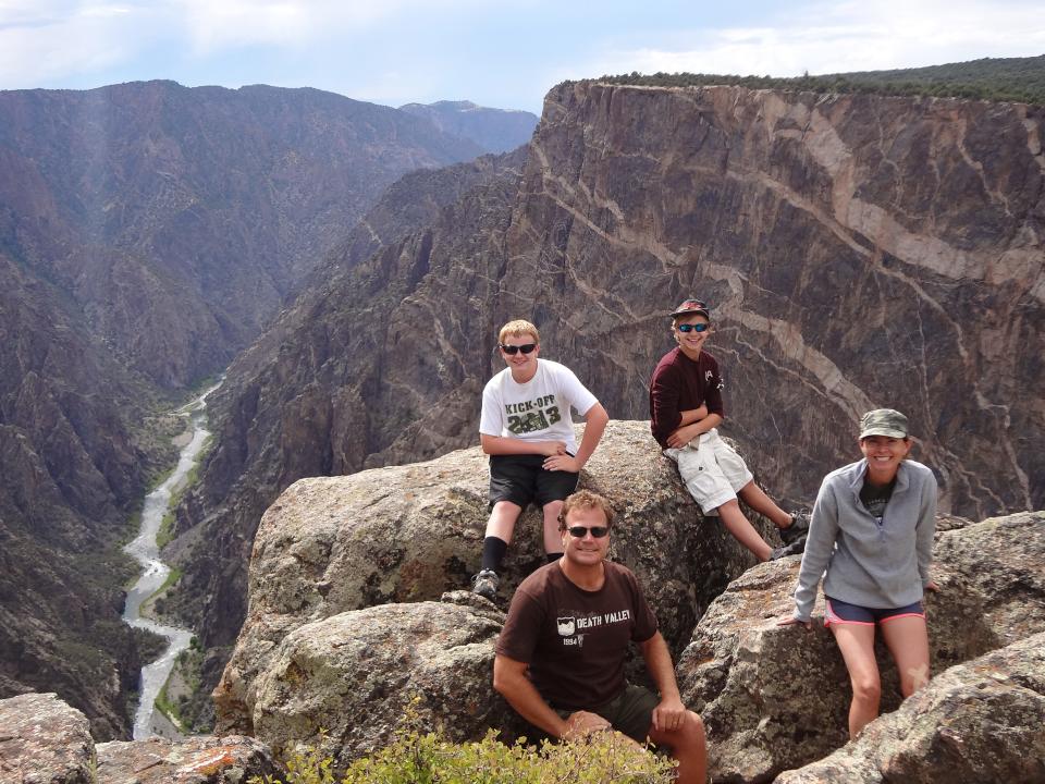 For six years, the Goldsteins spent every school break visiting national parks. This was at Black Canyon of the Gunnison in Colorado.