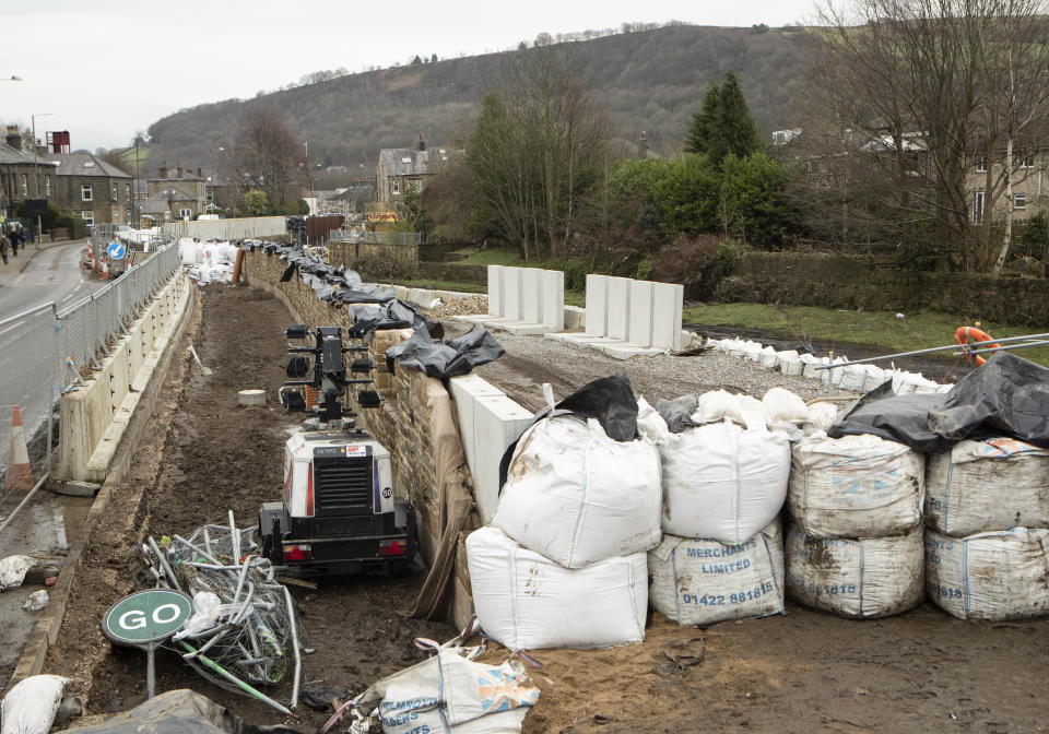 Flood defences are being put in place across the country as Storm Dennis is set to hit the UK. (Picture: PA)