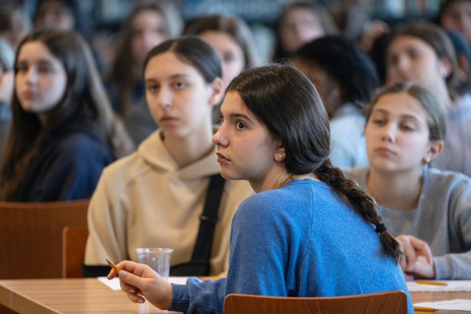 Students from Yeshivat Noam and Academy of Holy Angels have forged bonds through months of meetings. "We need to recognize that we are more similar than different," one girl said.