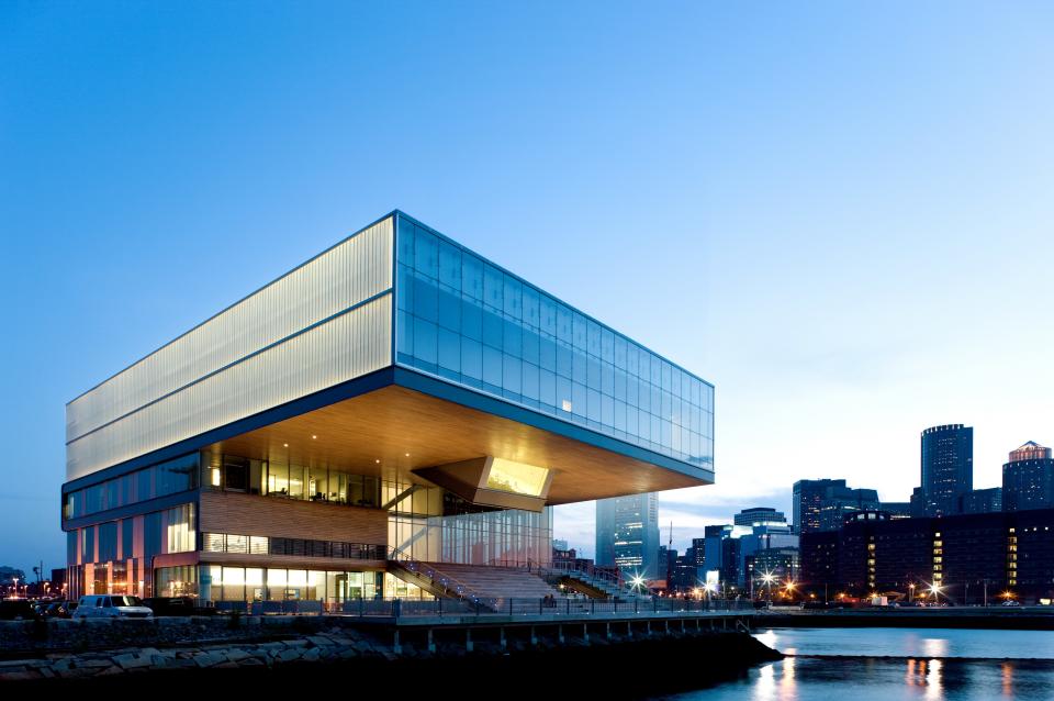 Boston’s Institute of Contemporary Art, completed in 2006, features a dramatic, cantilevered form.
