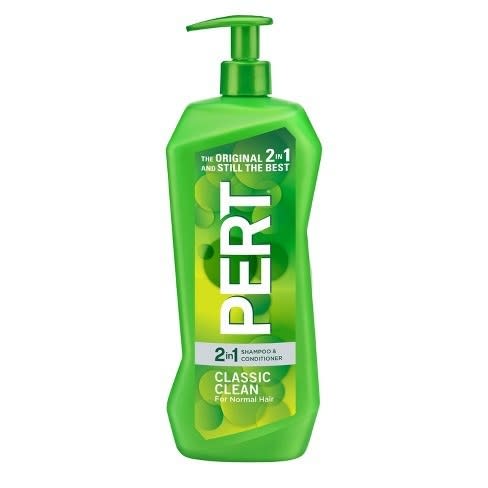 Green Pert Plus bottle with a pump