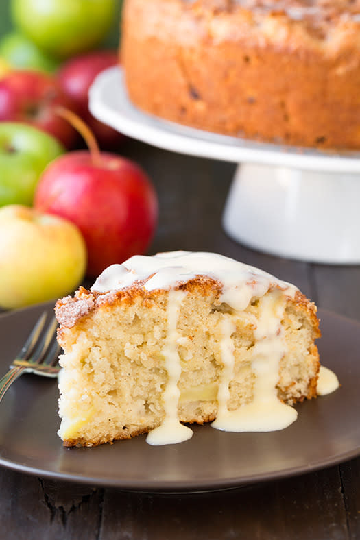 Irish Apple Cake With Custard Sauce