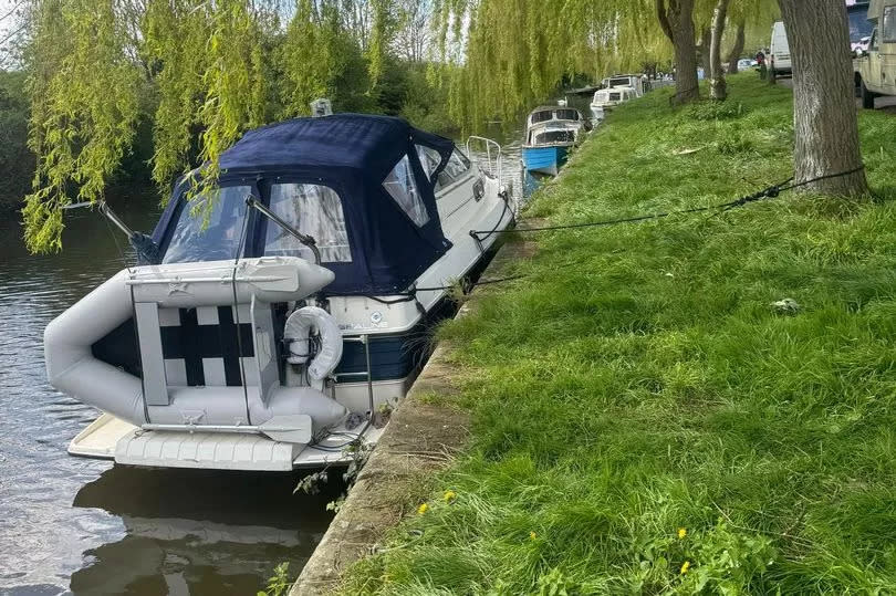 General view of the boat before it was damaged