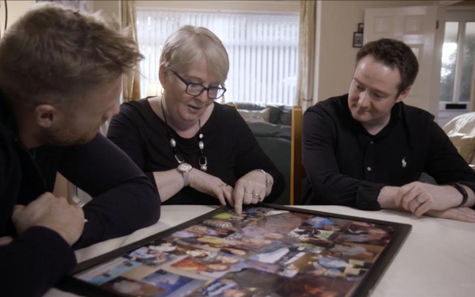 Freddie meets the mother and brother of Laurence Nugent who died of bulimia aged 24 - BBC/South Shore