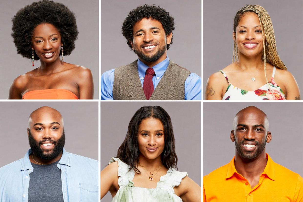 BIG BROTHER announced today the 16 all-new Houseguests who will embark on the 23rd season of the series when they move into the "BB Beach Club" during the live 90-minute premiere event Wednesday, July 7 (8:00-9:30 PM, live ET/delayed PT) on the CBS Television Network. The show will also be available to stream live and on demand on the CBS app and Paramount+, where fans will also be able to watch the 24/7 live feed and find exclusive content throughout the season. Pictured Azah Awasum, Derek Frazier, Hannah Chaddha, Kyland Young, Tiffany Mitchell and Xavier Prather