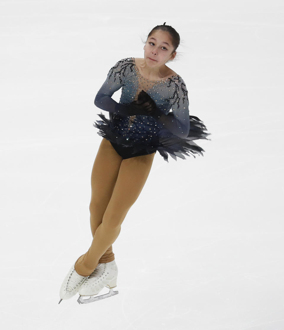 Alysa Liu performs during the women's free skate at the U.S. Figure Skating Championships, Friday, Jan. 25, 2019, in Detroit. (AP Photo/Paul Sancya)