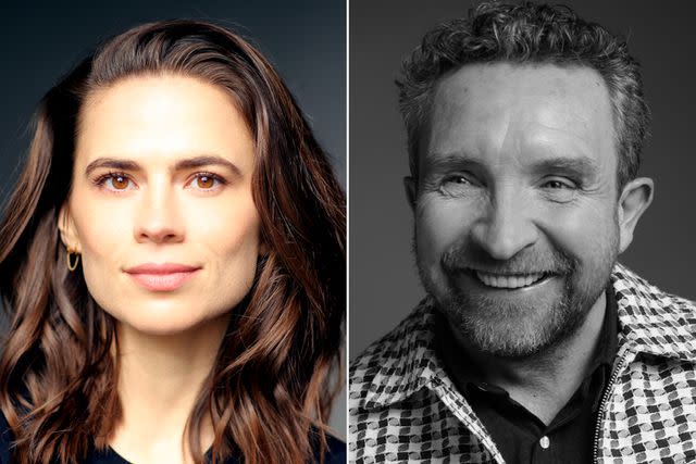 <p>Faye Thomas; Greg Williams</p> Hayley Atwell and Eddie Marsan will play Nick's Aunt Diane and Charlie's therapist Geoff in 'Heartstopper' season 3