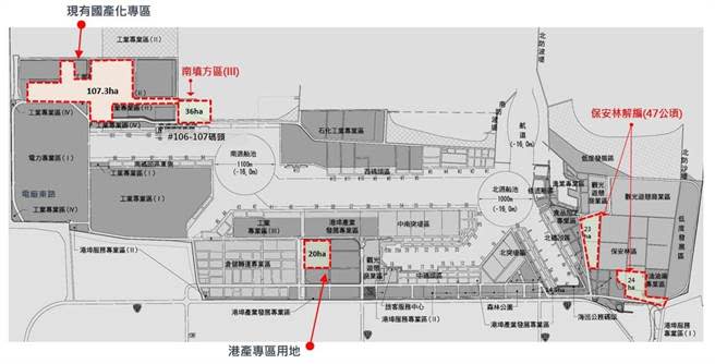 台中港離岸風電未來3大區域推動規畫。（台中港務分公司提供）