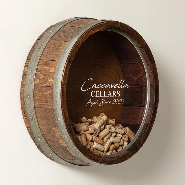 <p><a href="https://go.redirectingat.com?id=74968X1596630&url=https%3A%2F%2Fwww.uncommongoods.com%2Fproduct%2Fpersonalized-wine-barrel-of-memories&sref=https%3A%2F%2Fwww.cosmopolitan.com%2Fstyle-beauty%2Ffashion%2Fg26751325%2Funique-wedding-gift-ideas%2F" rel="nofollow noopener" target="_blank" data-ylk="slk:Shop Now;elm:context_link;itc:0;sec:content-canvas" class="link ">Shop Now</a></p><p>Personalized Wine Barrel of Memories</p><p>uncommongoods.com</p><p>$298.00</p>