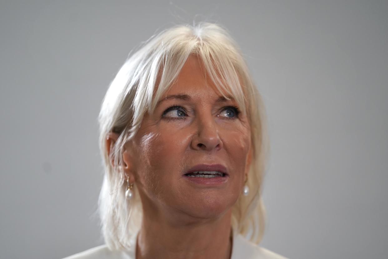 Nadine Dorries at the launch of Liz Truss's campaign to be Conservative Party leader and Prime Minister, at King's Buildings, Smith Square, London. Picture date: Thursday July 14, 2022. (Photo by Kirsty O'Connor/PA Images via Getty Images)