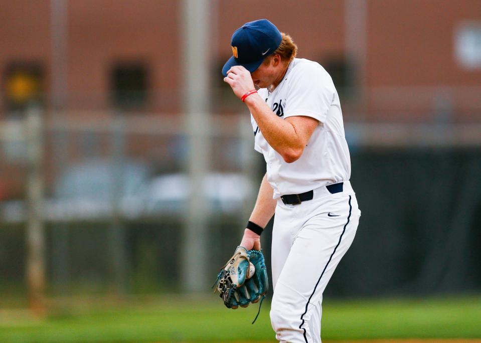 Naples pitcher Johnny King (4) competes against the Charlotte Tarpons in a game at Naples High School in Naples on Wednesday, March 27, 2024.