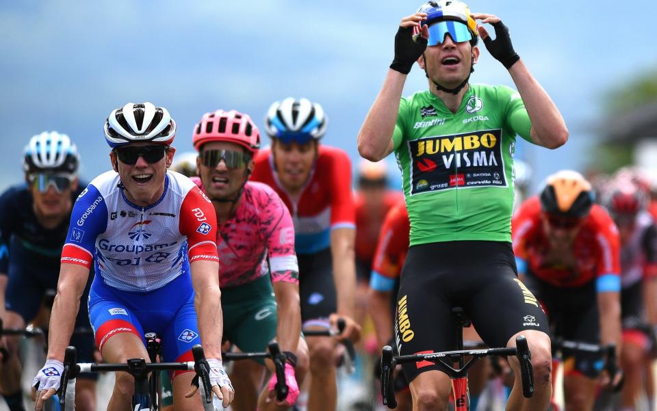 David Gaudu and Wout van Aert – David Gaudu steals stage win from under the nose of Wout van Aert at Criterium du Dauphine - GETTY IMAGES