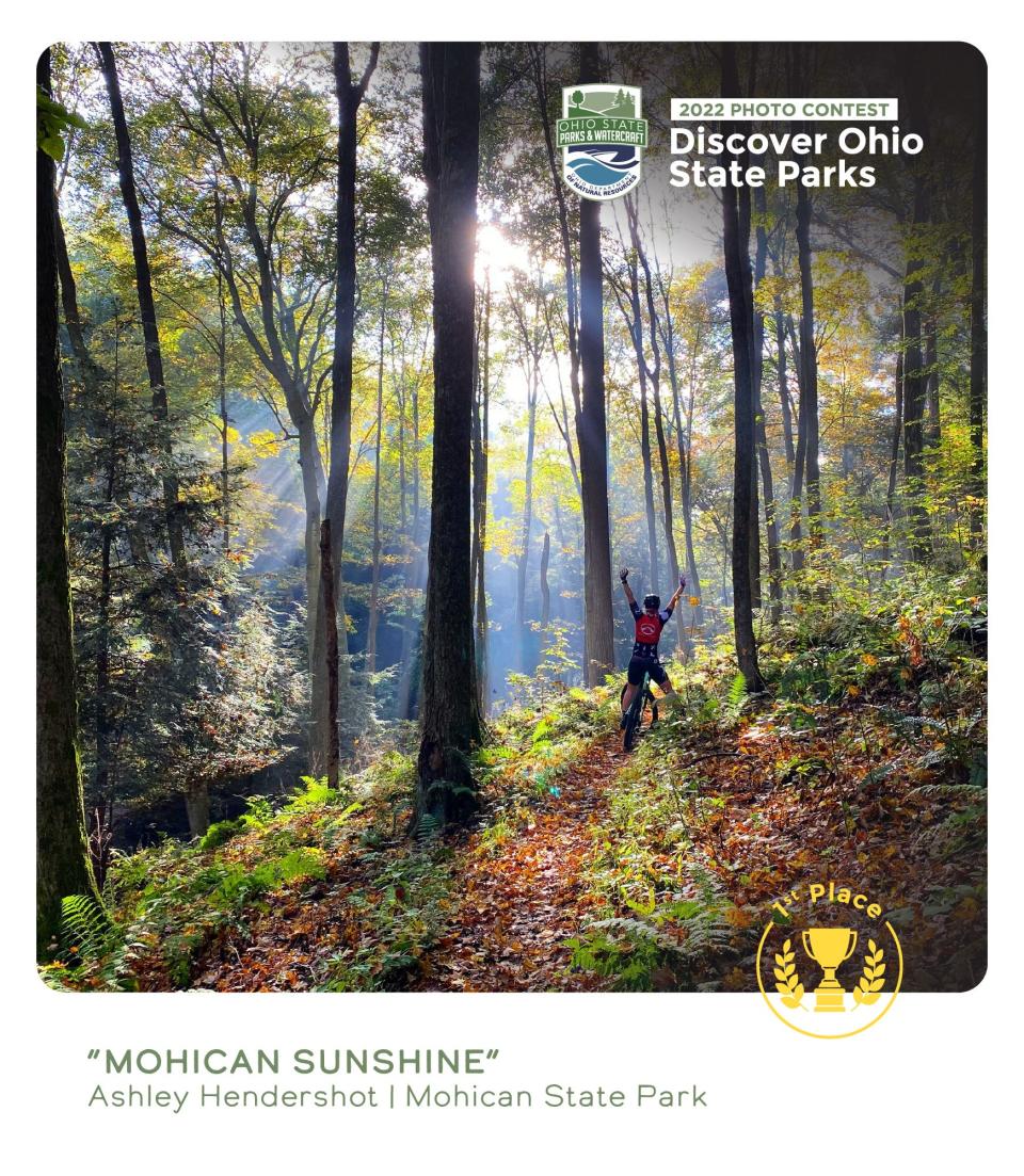 "Mohican Sunshine" by Ashley Hendershot was the first place winner in the 2022 ODNR photo contest.