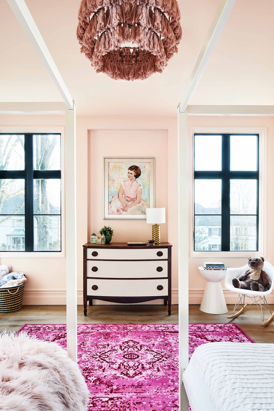 <p>“This color reminds me of summertime happiness,” says Georgia-based interior designer <a href="https://elainegriffin.com/" rel="nofollow noopener" target="_blank" data-ylk="slk:Elaine Griffin;elm:context_link;itc:0;sec:content-canvas" class="link ">Elaine Griffin</a>. “It’s like painting your walls with peach ice cream, or bringing the warmth of a morning sunset into your home.” This <a href="https://www.elledecor.com/design-decorate/house-interiors/a29766125/carmel-greer-washington-dc-house-tour/" rel="nofollow noopener" target="_blank" data-ylk="slk:sweet Washington, D.C., bedroom;elm:context_link;itc:0;sec:content-canvas" class="link ">sweet Washington, D.C., bedroom</a> features varying hues of pink. </p>