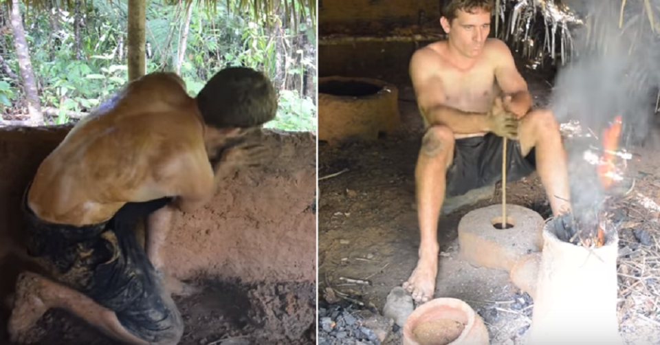 Este hombre enseña cómo vivir y construir nuestro entorno de manera artesanal. Foto: YouTube.com/PrimitiveTechnology