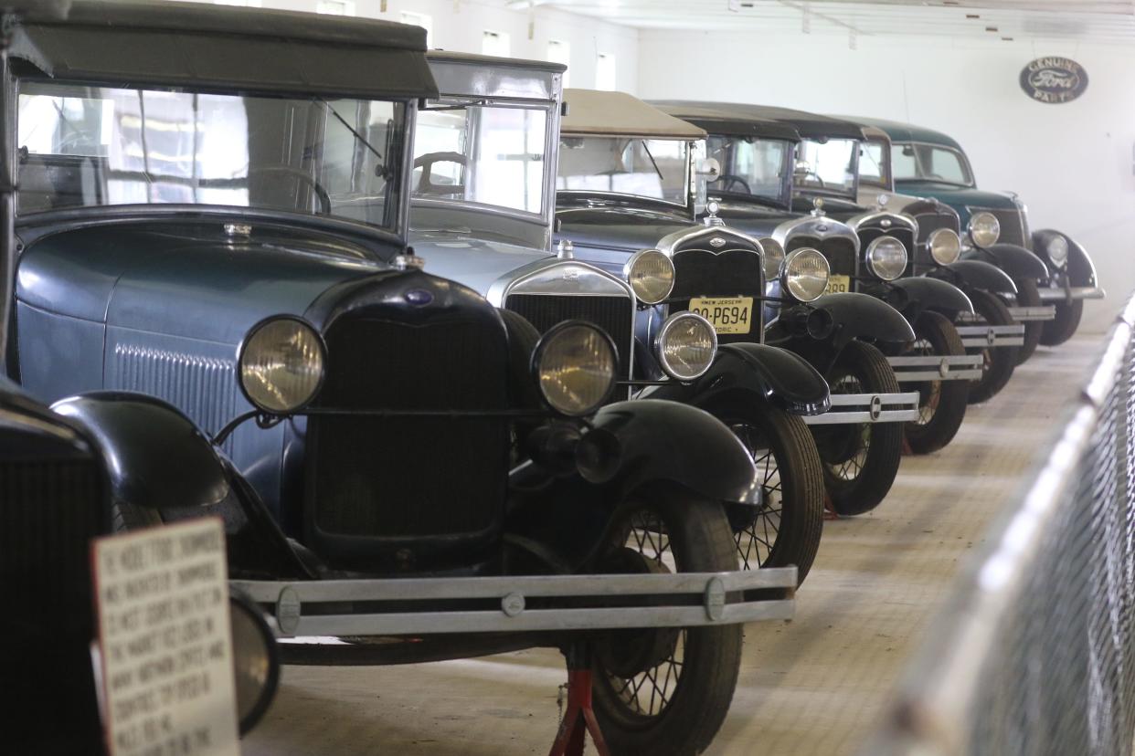 A large collection of antique cars in the museum at Space Farms Zoo and Museum in Wantage, NJ on May 12, 2022.