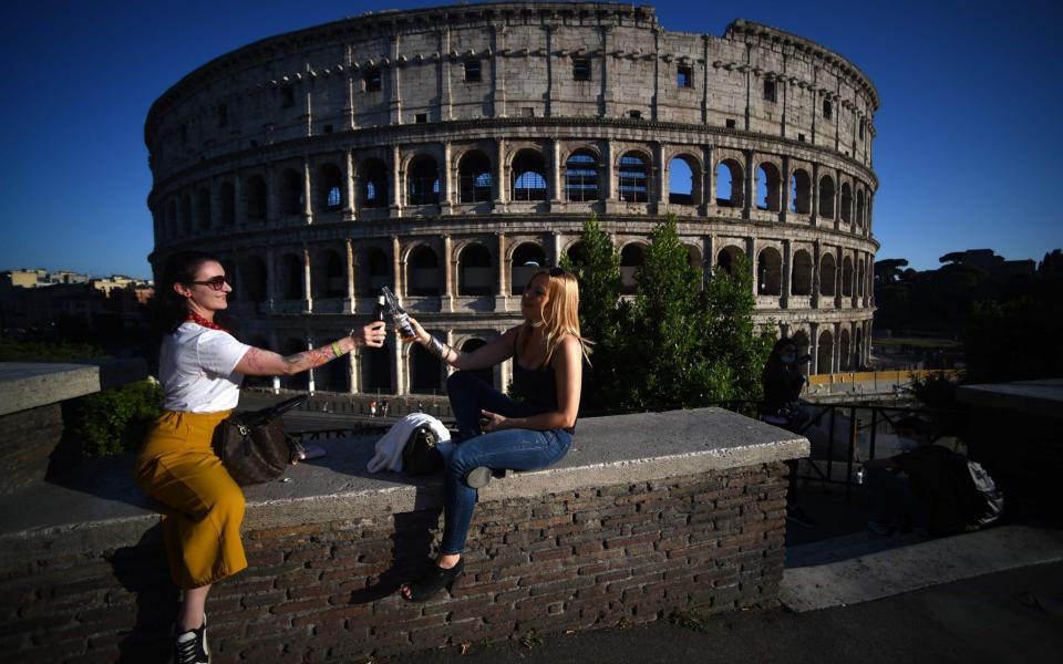 The Colosseum in Rome will open on Monday after a three month closure - Getty