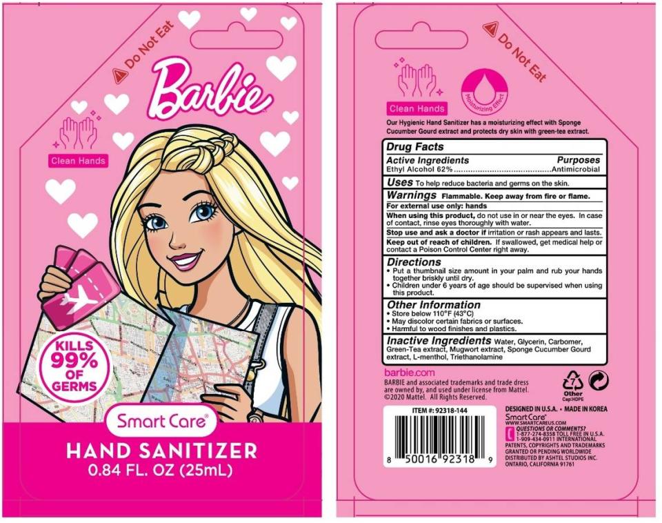 Smart Care’s Barbie Hand Sanitizer