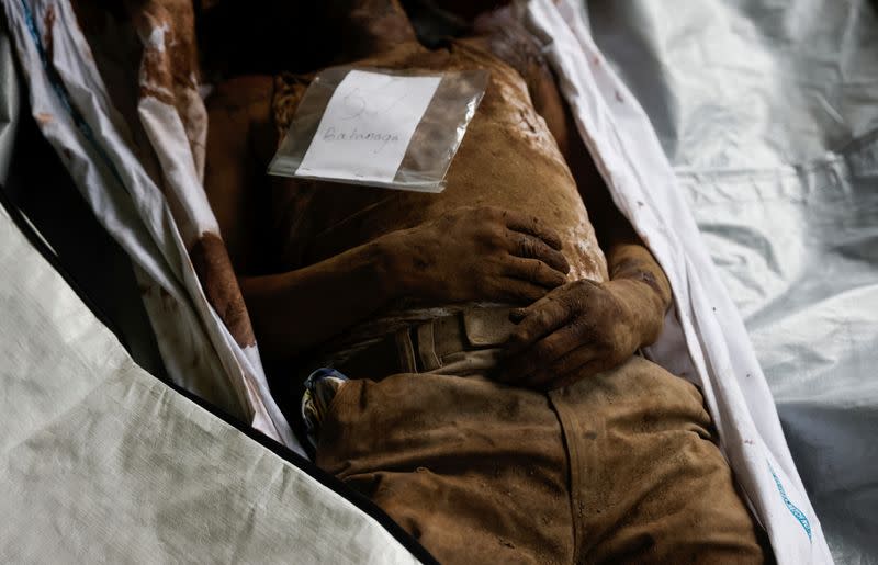 Aftermath of a train crash in India