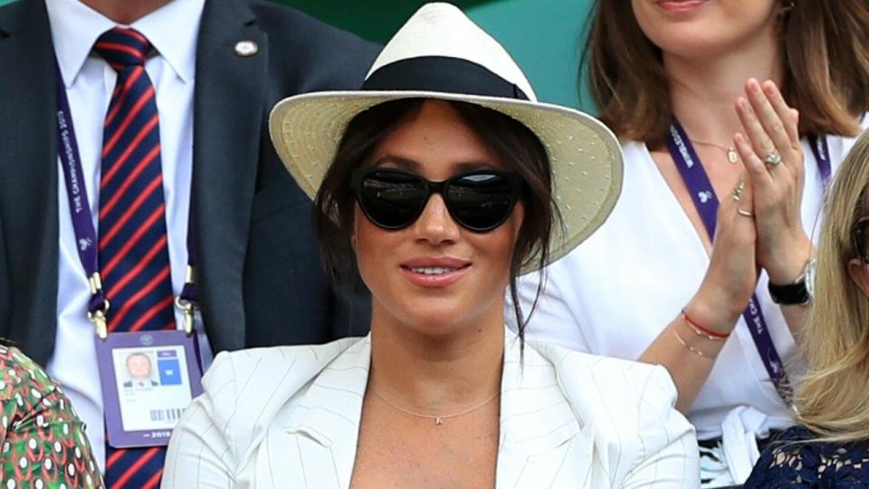 The Duchess of Sussex cheered on her good friend, Serena Williams, during her match on Thursday.