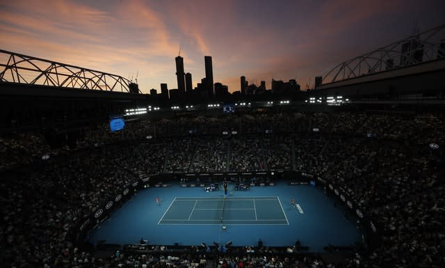 The sun sets over Nadal and Kyrgios