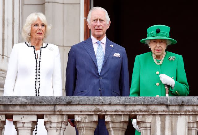 Max Mumby/Indigo/Getty Camilla, Duchess of Cornwall, Prince Charles and Queen Elizabeth in June 2022