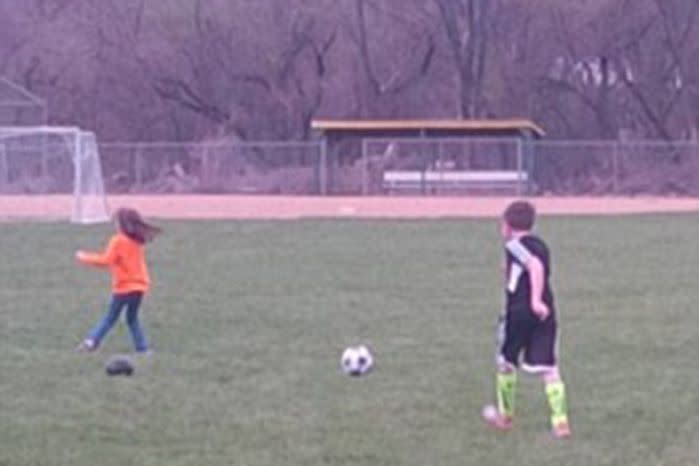 For a short time he was able to return to the soccer field and play with his friends. Source: Facebook