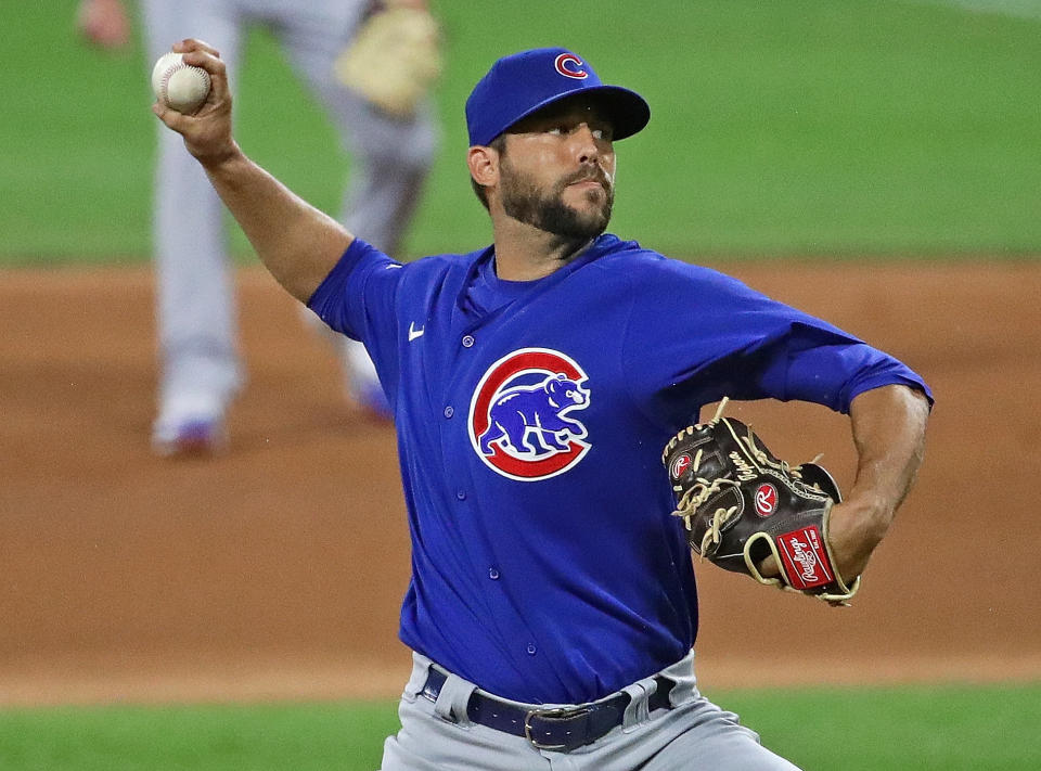 Chicago Cubs relief pitcher Ryan Tepera randomly receives tenth-place vote on NL MVP ballot. (Photo by Jonathan Daniel/Getty Images)