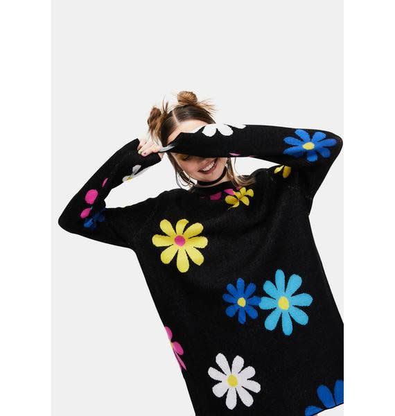 Flower Power Intarsia Sweater