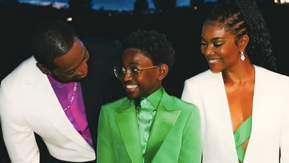 Dwayne Wade, Zaya Wade and Gabrielle Union at Truth Awards in Los Angeles on March 7. (Photo: Instagram)