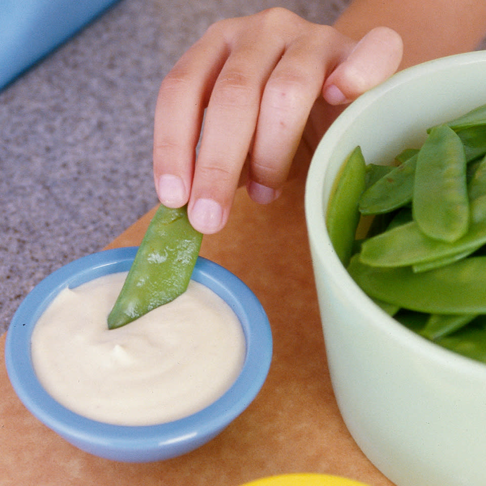Pea Pods with Dipping Sauces
