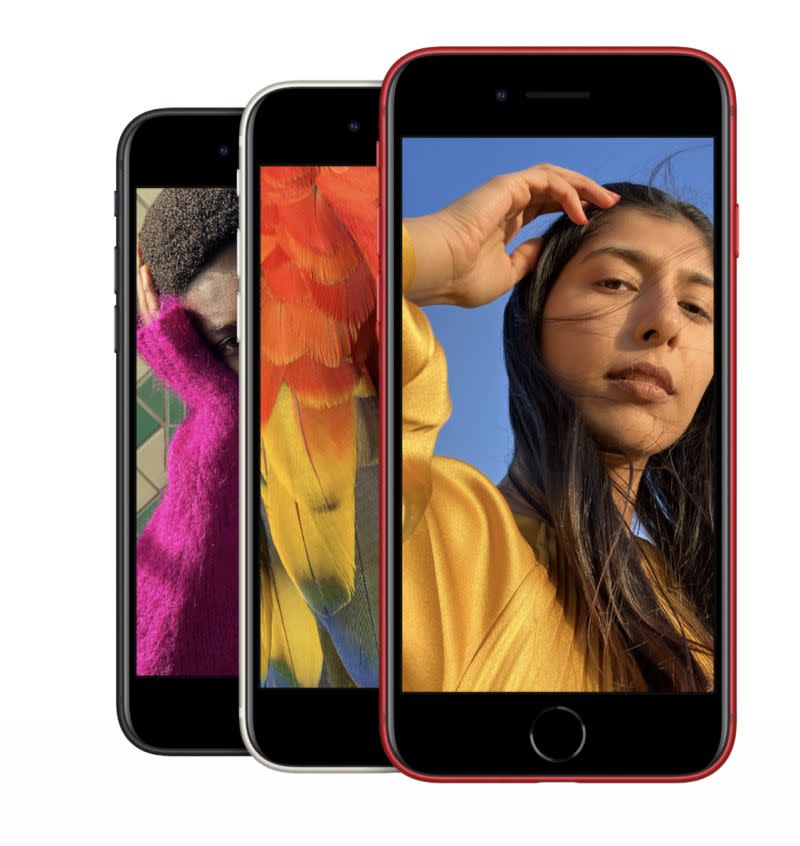 ▲Apple iPhone SE3 維持實體指紋辨識。（圖/翻攝官網提供）