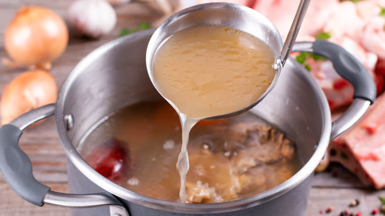 Ladle of bone broth