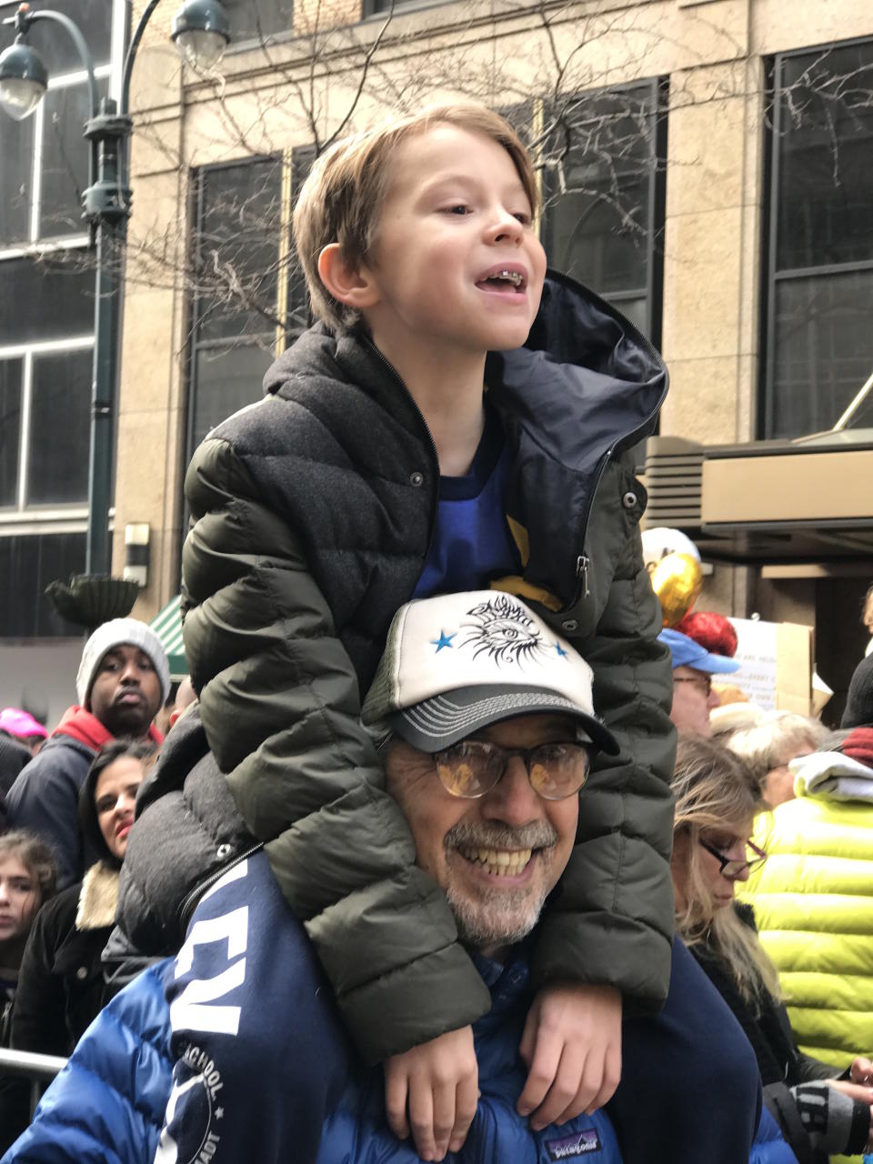 Children&nbsp;attend the Women's March in New York City.