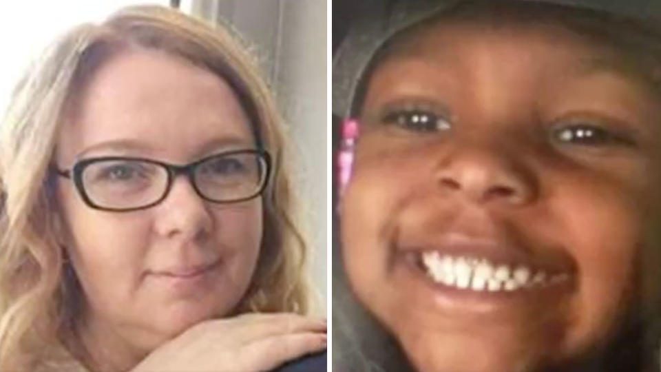 Lisa Cunningham (left) is accused of murdering her stepdaughter Sanaa Cunningham (right)