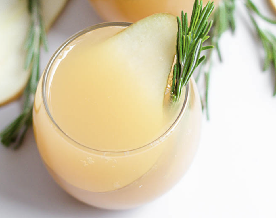 Rosemary Pear Mimosas