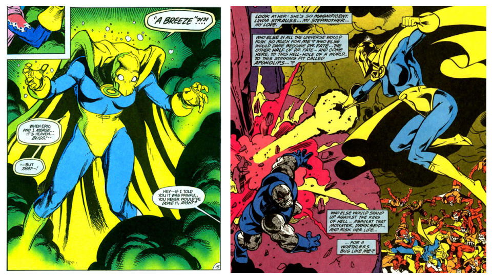 The second Doctor Fate in a young man named Eric Strauss, who merges with his stepmother to become a mystical warrior.