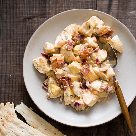 Smoky Egg Salad with Bacon and Greek Yogurt