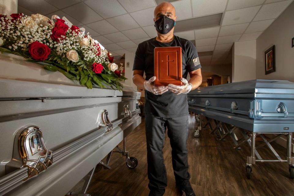 The coronavirus pandemic has altered the way deaths — and grief — are handled at Vior Funeral Home, says Jorge Rivero, the funeral home’s owner and director.