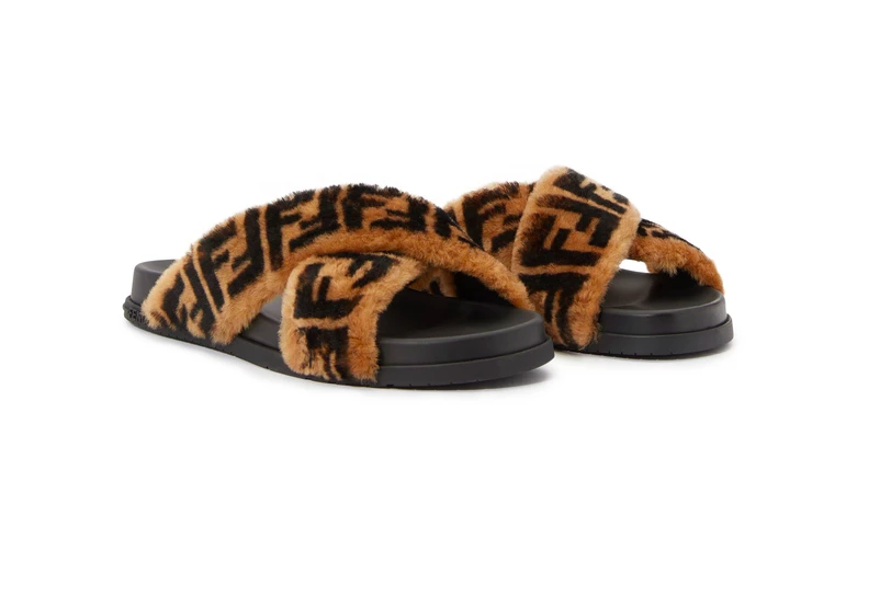 Fur sandals, £590, Fendi