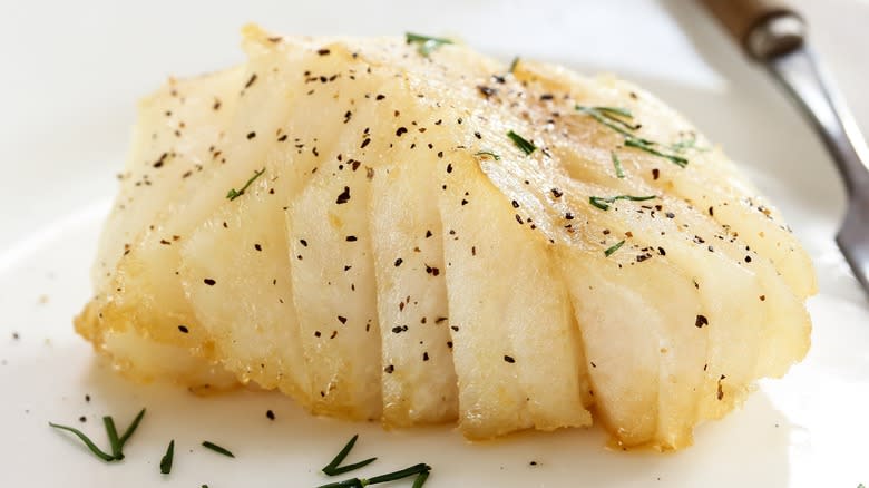 Pan-fried Atlantic cod