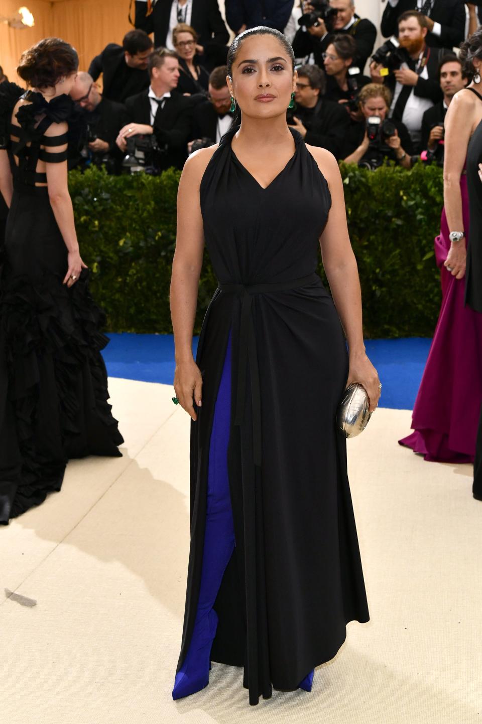 <h1 class="title">Salma Hayek in Balenciaga</h1><cite class="credit">Photo: Shutterstock</cite>