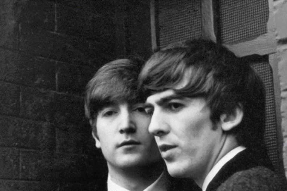 John and George in Paris in 1964 (Sir Paul McCartney/PA)