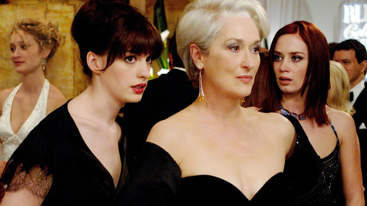  Anne Hathaway and Meryl Streep in The Devil Wears Prada. 