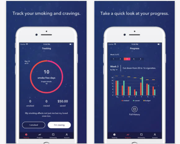 Photo credit: LIVESTRONG MyQuit Coach / App Store