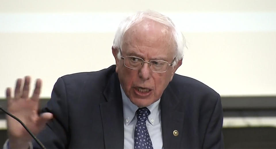 Sen. Bernie Sanders has hosted similar town halls to highlight issues he thinks do not get enough coverage. (Video still: “Solving the Climate Crisis”)