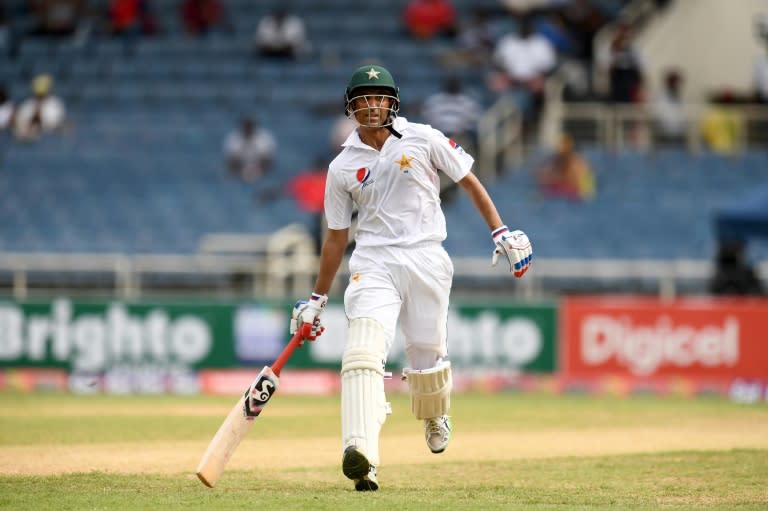 Pakistan's batsman Younis Khan takes a run on April 23, 2017