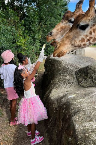 <p>Cardi B/Instagram</p> Kulture celebrates her 6th birthday with giraffes